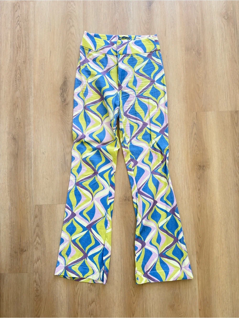 Zara Linen Blend Flared Trousers